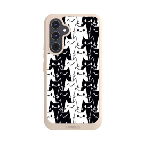 Samsung Galaxy A54 5G NIVOcore Katzentapete Schwarz Weiß