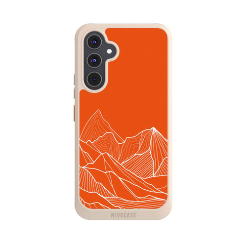 Samsung Galaxy A54 5G NIVOcore Höhenlinien Berg Orange