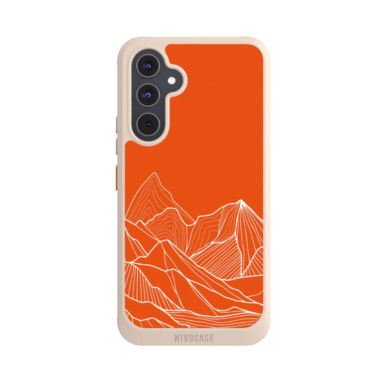 Galaxy A54 5G NIVOcore Höhenlinien Berg Orange