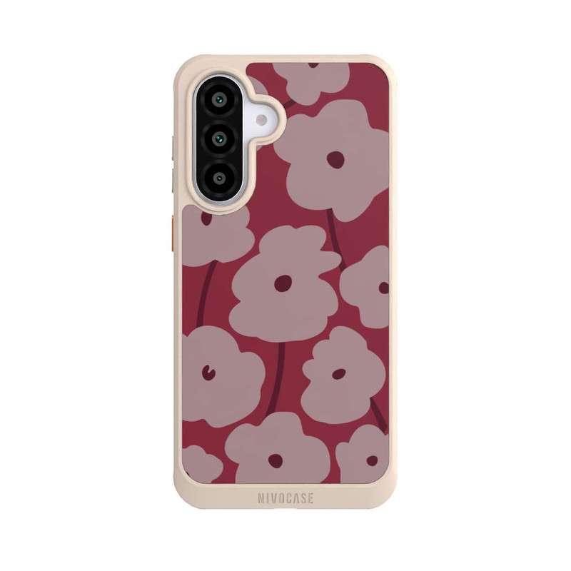 Galaxy A56 5G NIVOcore Minimalistic Flowers Bordeaux