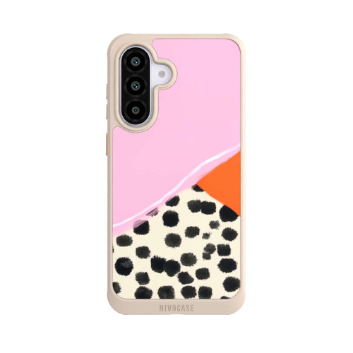 Samsung Galaxy A56 5G NIVOcore Pink and Orange Modern Art with Dots