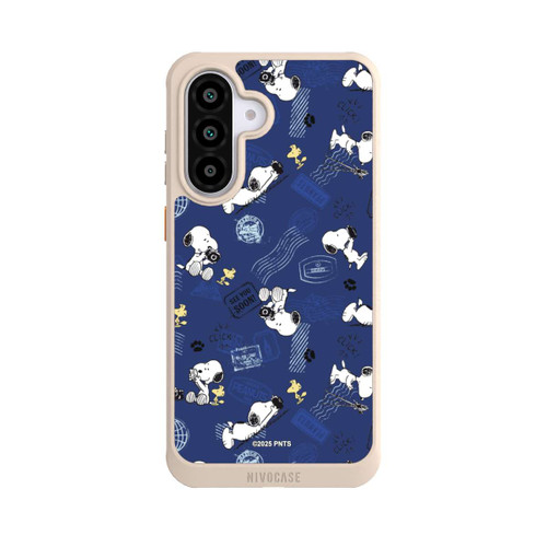 Samsung Galaxy A56 5G NIVOcore Peanuts Travel Stamps Pattern Blue