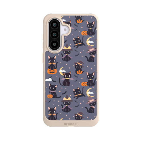 Samsung Galaxy A56 5G NIVOcore Cute Halloween Witch Cats and Pumpkins