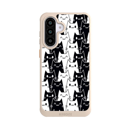 Samsung Galaxy A56 5G NIVOcore Cat Wallpaper Black White