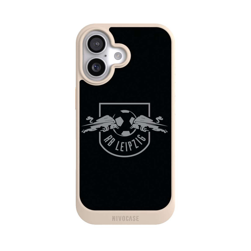 iPhone 17 NIVOcore Graues RB Leipzig Logo auf Schwarz