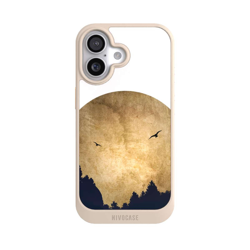 iPhone 17 NIVOcore Zwei Vögel vor Mond