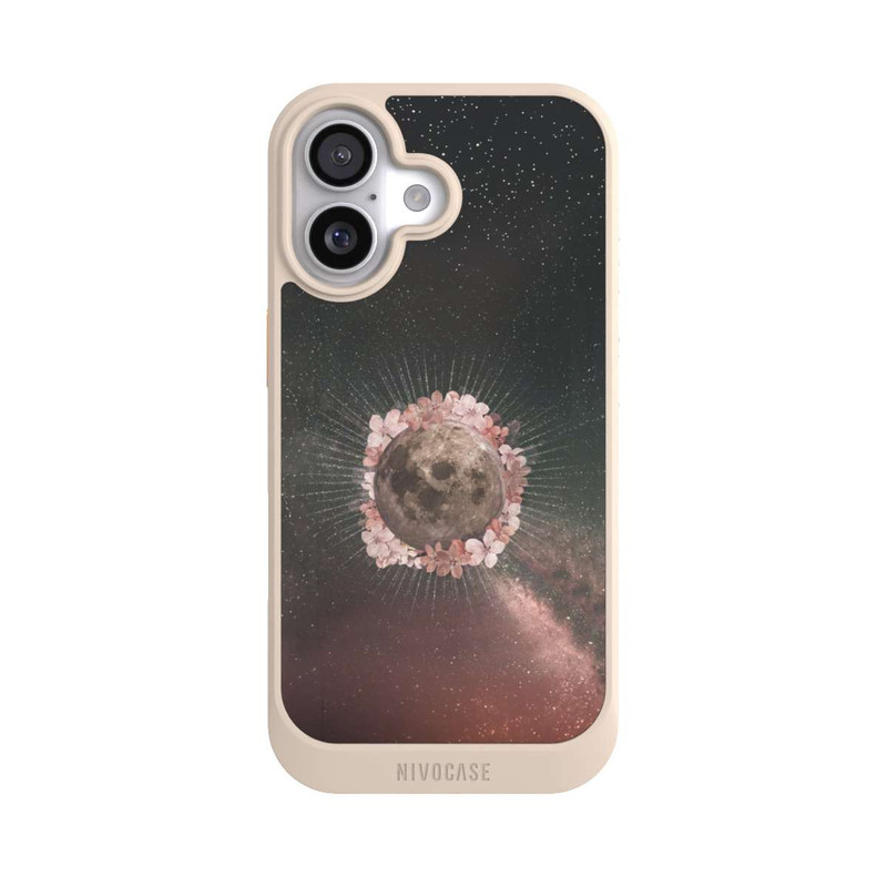 iPhone 17 NIVOcore Blumen und Mondlicht