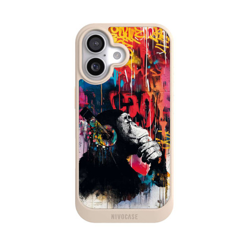  NIVOcore Affe Stereo Kopfhörer Graffiti Street Art Blau