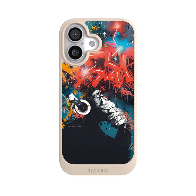 iPhone 17 NIVOcore Affe Stereo Kopfhörer Graffiti Street Art