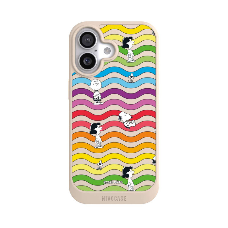 iPhone 17 NIVOcore Snoopy Pattern Rainbow Transparent