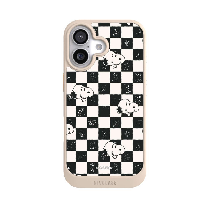 iPhone 17 NIVOcore Snoopy Heads Checked Pattern