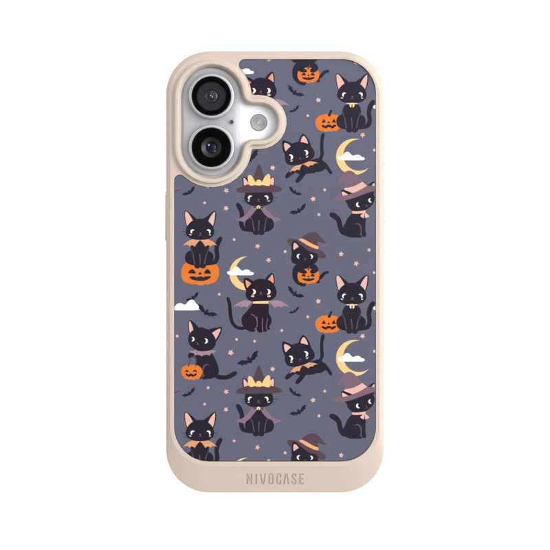 iPhone 17 NIVOcore Cute Halloween Witch Cats and Pumpkins