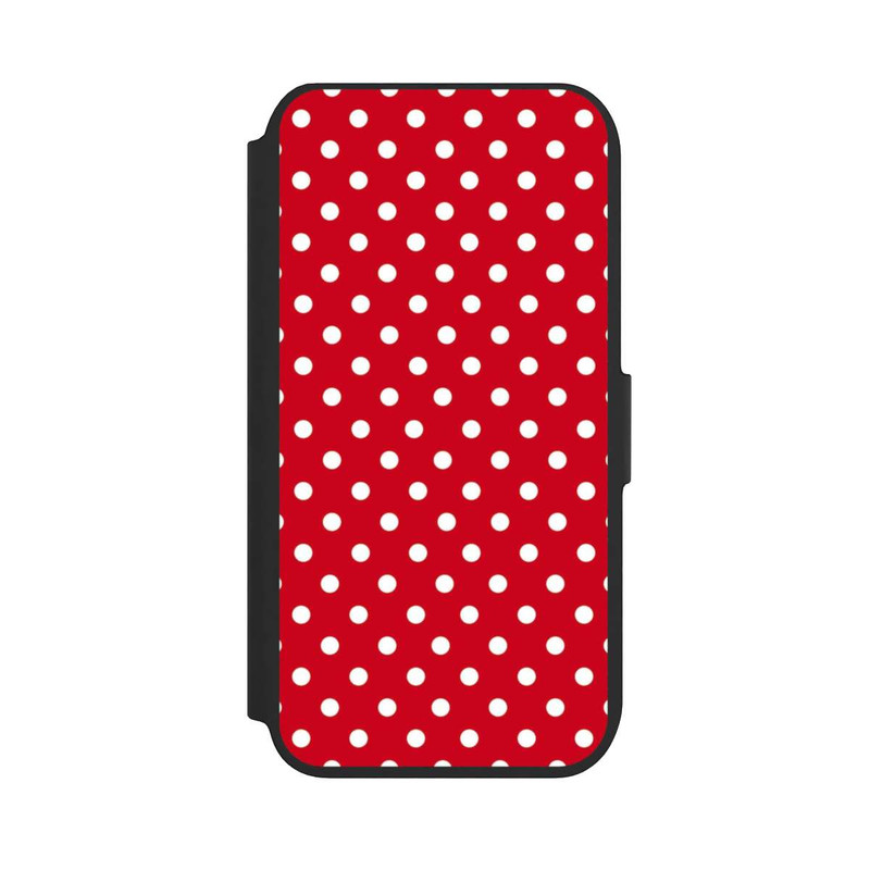 iPhone 7 NIVOflip Polka Dots Dunkelrot und Weiß