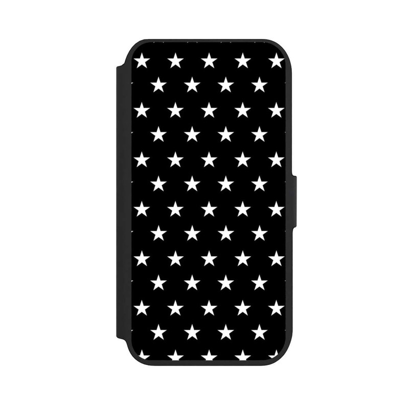 iPhone 7 NIVOflip Polka Stars Schwarz und Weiß