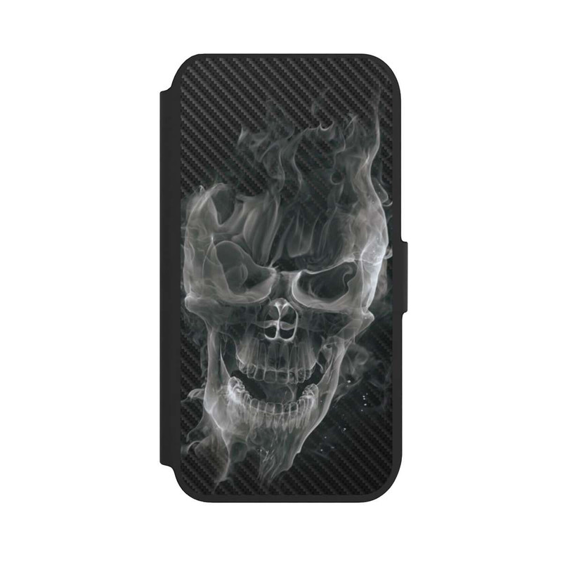 iPhone 7 NIVOflip Smoke Skull Carbon