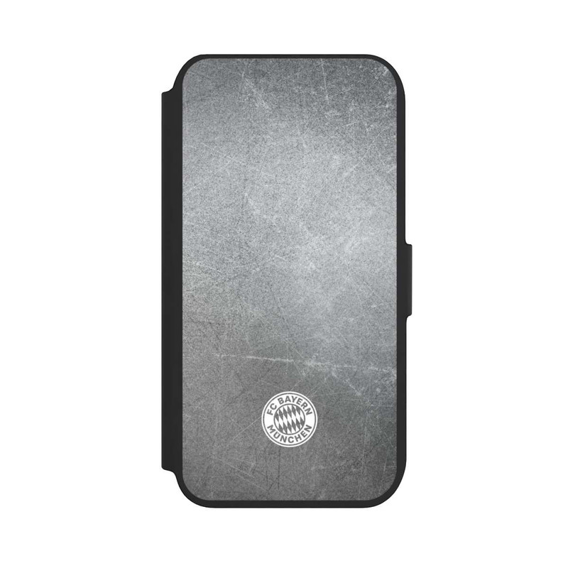 iPhone 7 NIVOflip Klassisches FCB Logo Klein - Weiß auf Metalllook