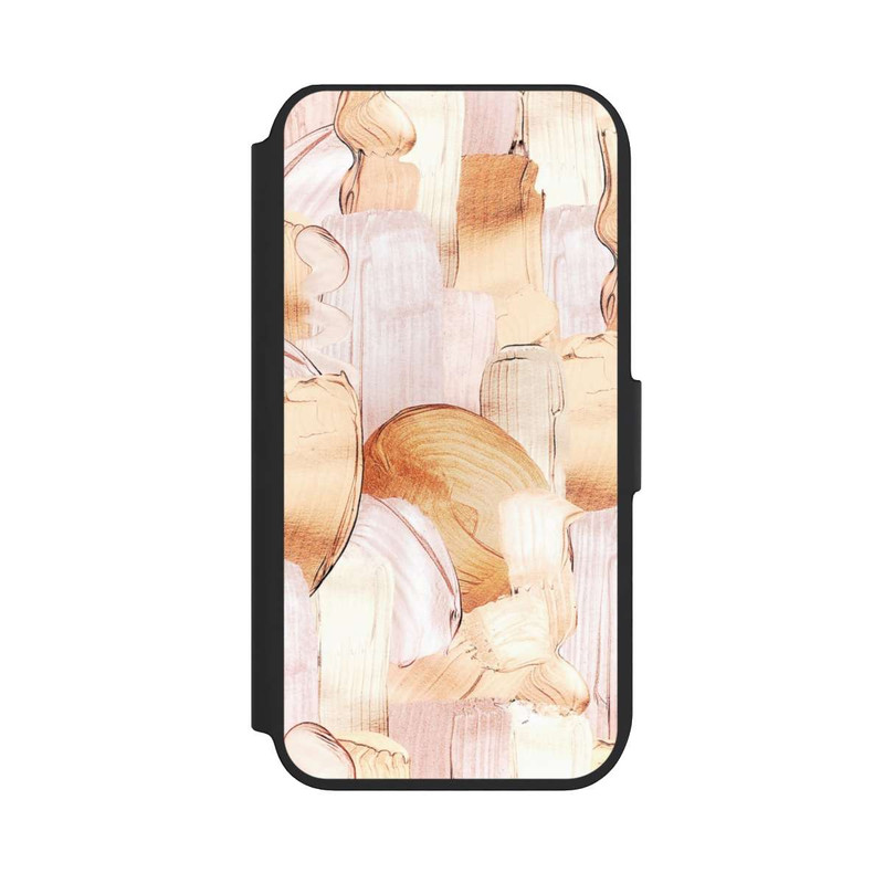iPhone 7 NIVOflip Weiß/Gold Pinsel Muster