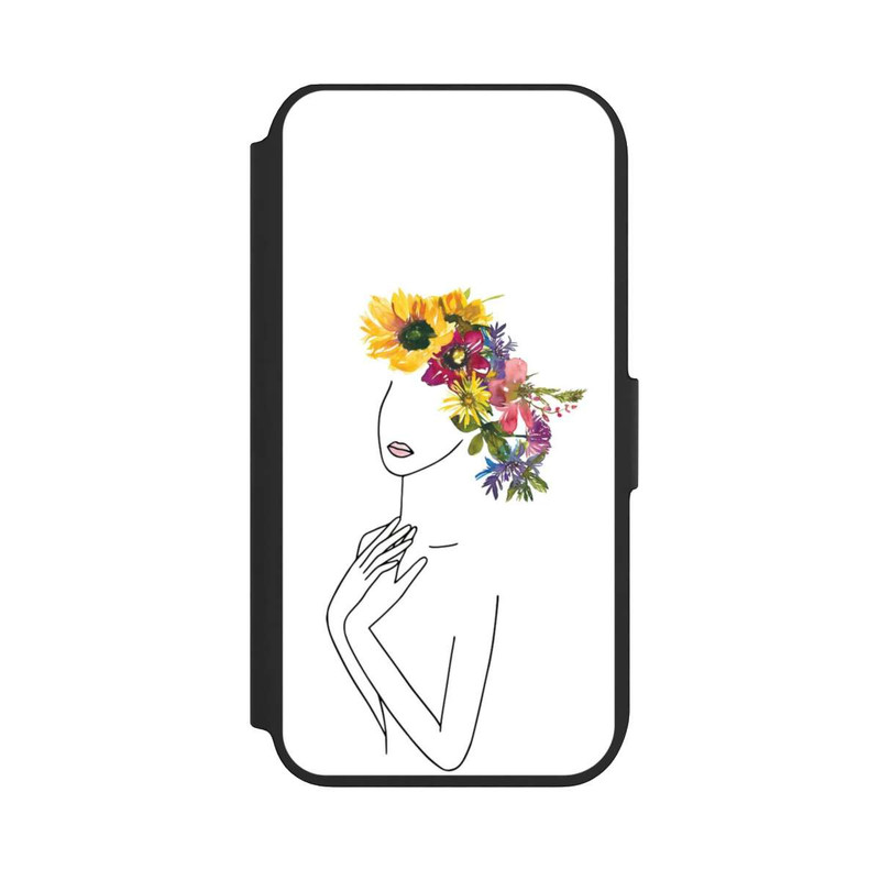 iPhone 7 NIVOflip Line Art Woman flowercrown