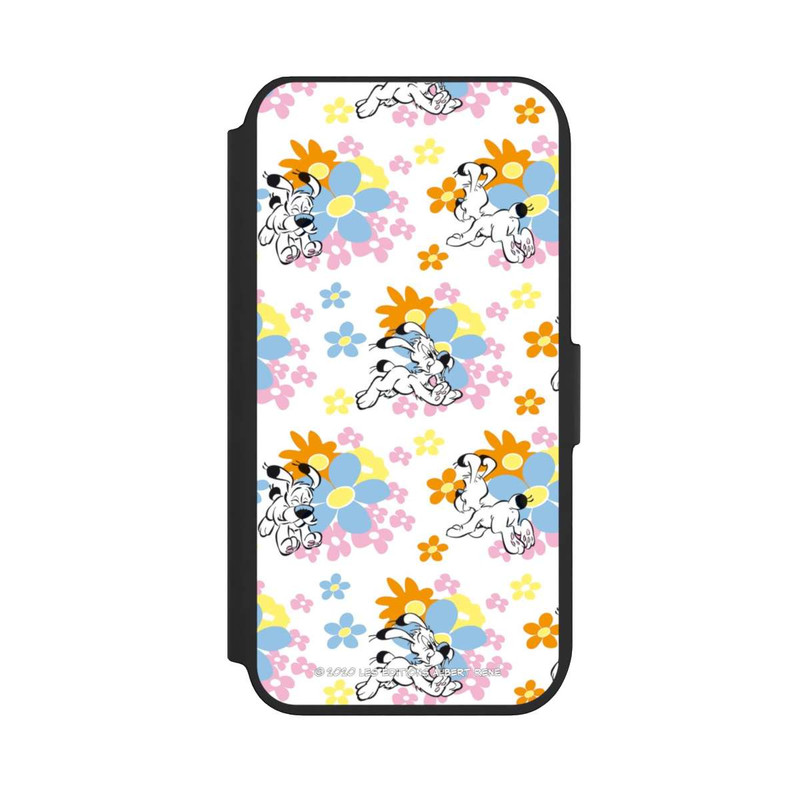 iPhone 7 NIVOflip Idéfix sur fleurs colorées