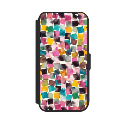Apple iPhone 7 NIVOflip Aquarell geometrische Plaids rosa
