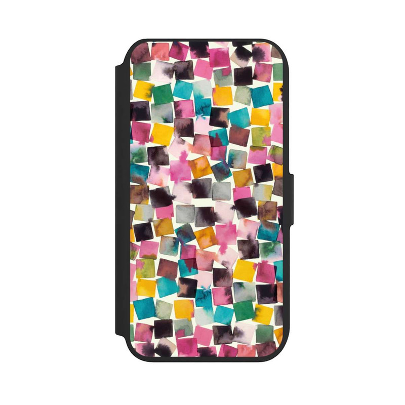 iPhone 7 NIVOflip Aquarell geometrische Plaids rosa