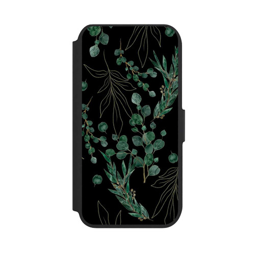 Apple iPhone 7 NIVOflip Eukalyptusblätter schwarz