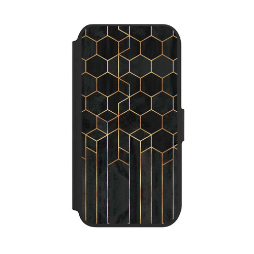 Apple iPhone 7 NIVOflip Schwarze Sechsecke