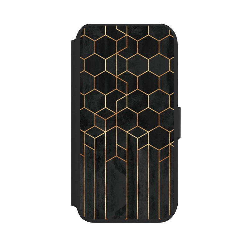 iPhone 7 NIVOflip Schwarze Sechsecke
