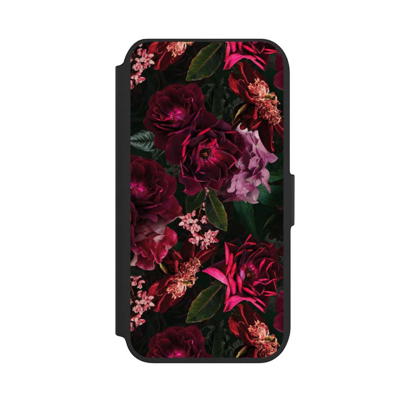 iPhone 7 NIVOflip Dunkelrote und rosa Blüten
