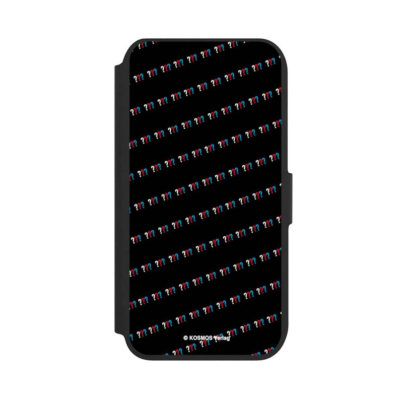 iPhone 7 NIVOflip Drei Fragezeichen Muster Schräg