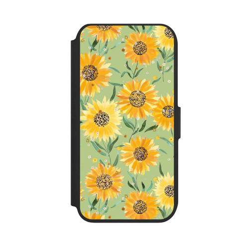 Apple iPhone 7 NIVOflip Sonnenblumen grün