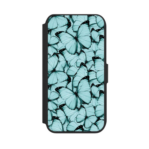 Apple iPhone 7 NIVOflip Teal Schmetterlinge