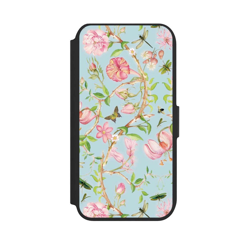 iPhone 7 NIVOflip Vintage botanische Blumen in blau