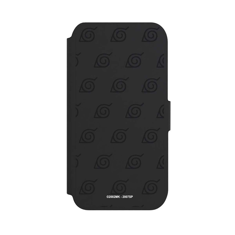 iPhone 7 NIVOflip Schwarzes Konoha-Muster Transparent
