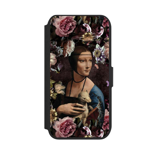 Apple iPhone 7 NIVOflip Dame avec hermine aux roses 