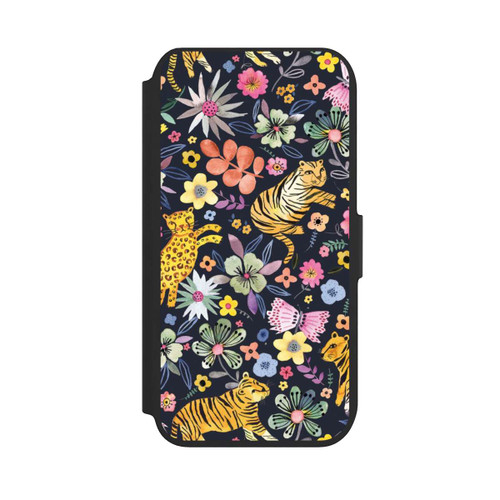 Apple iPhone 7 NIVOflip Frühlingsblumen mit Tiger schwarz