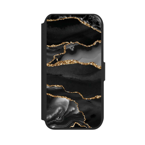 Apple iPhone 7 NIVOflip Look Marbre Rayé Or