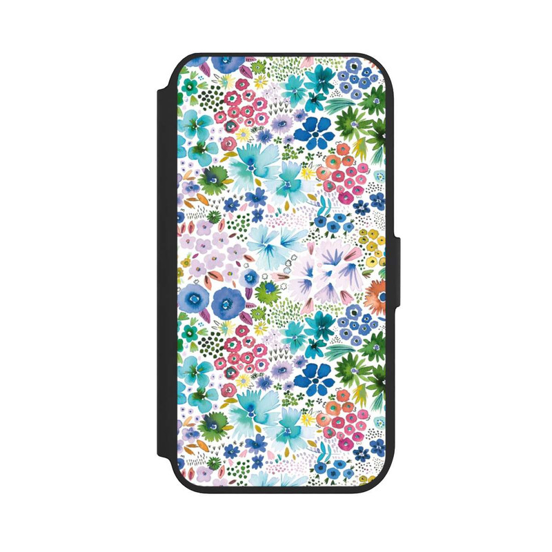 iPhone 7 NIVOflip Kunstvolle kleine Frühlingsblumen blau