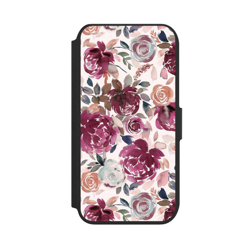 Apple iPhone 7 NIVOflip Herbstpfingstrosen und Rosen in Rosa