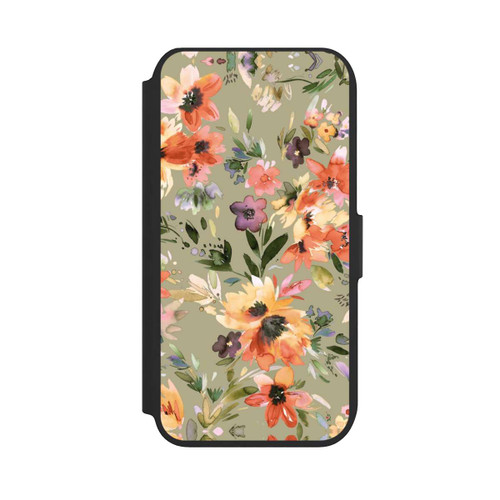 Apple iPhone 7 NIVOflip Malerische tropische Blumen Salbeigrün