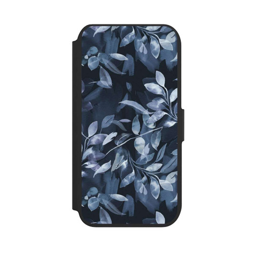 Apple iPhone 7 NIVOflip Mystische Aquarellblätter marineblau