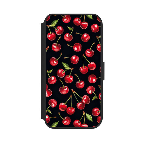 Apple iPhone 7 NIVOflip Cherry Pattern Black with AI