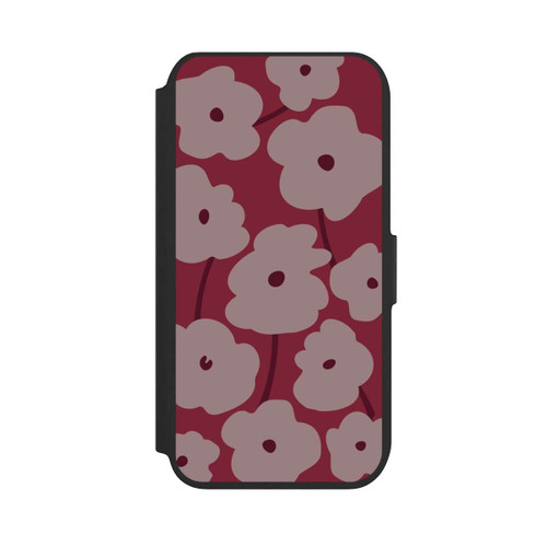 Apple iPhone 7 NIVOflip Minimalistische Blumen Bordeaux