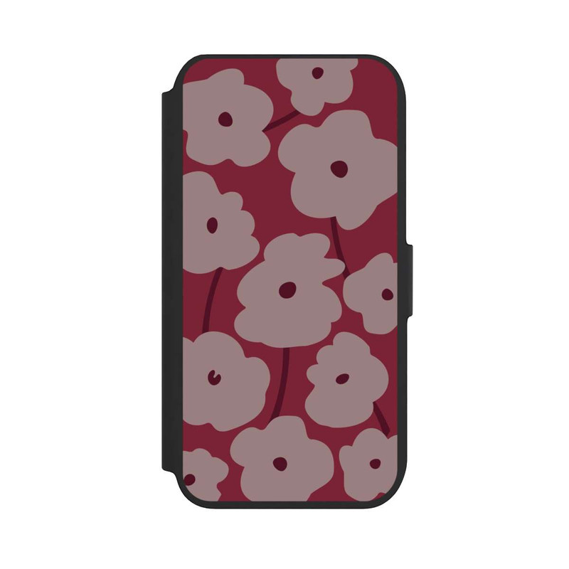 iPhone 7 NIVOflip Minimalistische Blumen Bordeaux