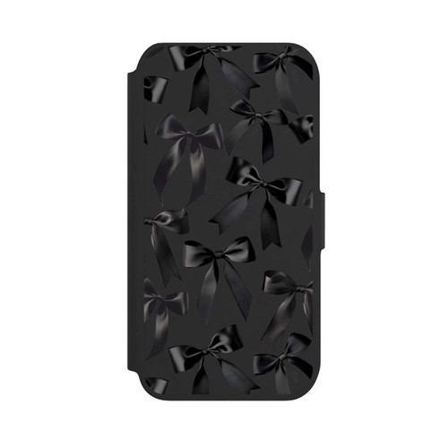 Apple iPhone 7 NIVOflip Schwarze Satinschleifen