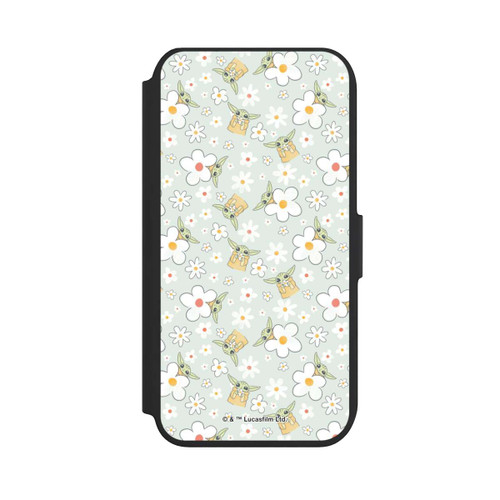 Apple iPhone 7 NIVOflip Baby Yoda Blumen Muster