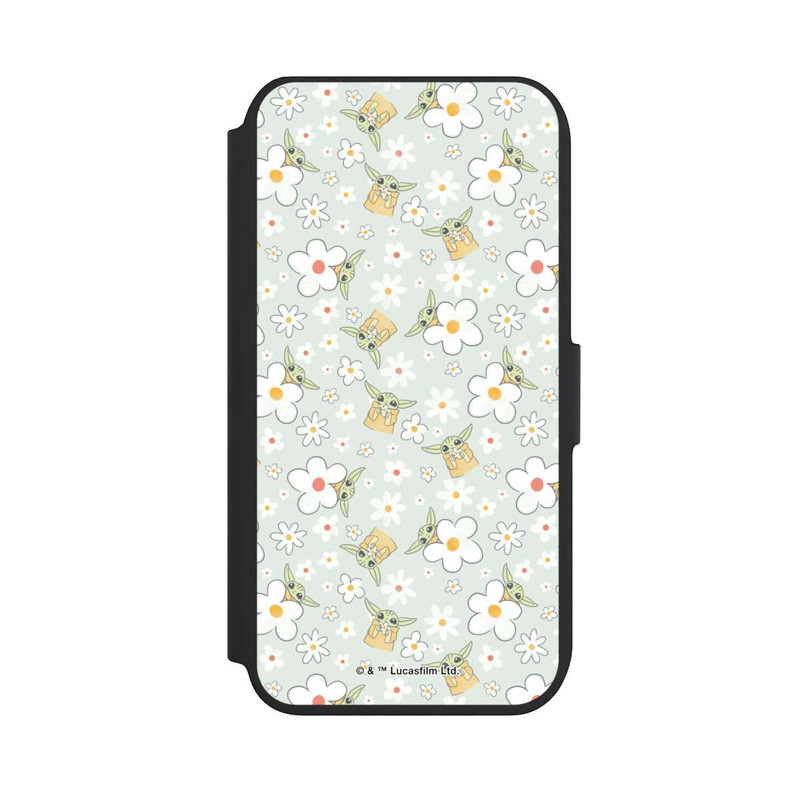 iPhone 7 NIVOflip Baby Yoda Blumen Muster