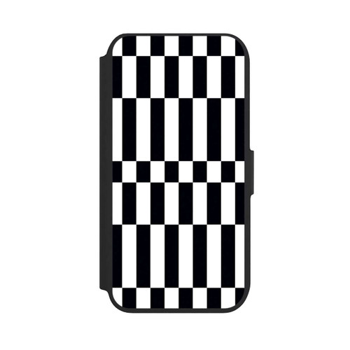 Apple iPhone 7 NIVOflip Checked Abstract Bold Black and White Color Block