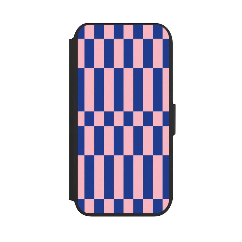 iPhone 7 NIVOflip Checked Abstract Bold Electric Blue and Pink Color Block