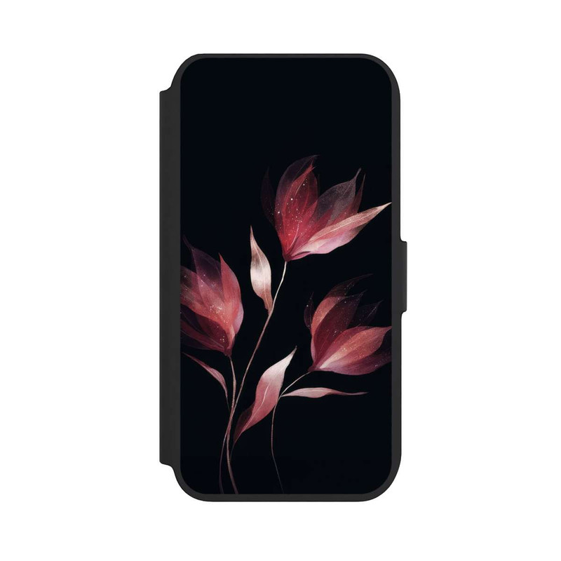 iPhone 7 NIVOflip Burgunderrote Blume Negativ